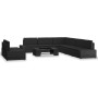 Juego de muebles de jardín 9 piezas ratán sintético negro by , Garden sets - Ref: Foro24-3054585, Price: 963,84 €, Discount: %