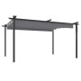 Garden gazebo with retractable anthracite gray roof 4x3 m by vidaXL, Tents and gazebos - Ref: Foro24-318538, Price: 471,51 €,...