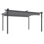 Gartenpavillon mit einziehbarem Dach anthrazitgrau 4x3 m von vidaXL, Zelte und Pavillons - Ref: Foro24-318538, Preis: 489,32 ...