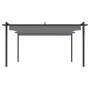 Garden gazebo with retractable anthracite gray roof 4x3 m by vidaXL, Tents and gazebos - Ref: Foro24-318538, Price: 489,36 €,...
