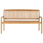 Banco de jardín apilable con cojín madera maciza teca 159 cm by , garden benches - Ref: Foro24-3063309, Price: 237,32 €, Disc...