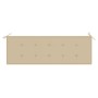 Banco de jardín apilable con cojín madera maciza teca 159 cm by , garden benches - Ref: Foro24-3063309, Price: 237,32 €, Disc...