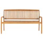 Banco de jardín apilable y cojín madera maciza de teca 159 cm von , Gartenbänke - Ref: Foro24-3063314, Preis: 246,09 €, Rabat...