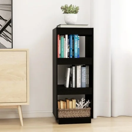 Schwarzes Kiefernholzregal/Raumteiler 40x35x103 cm von vidaXL, Bücherregale und Regale - Ref: Foro24-810848, Preis: 50,53 €, ...