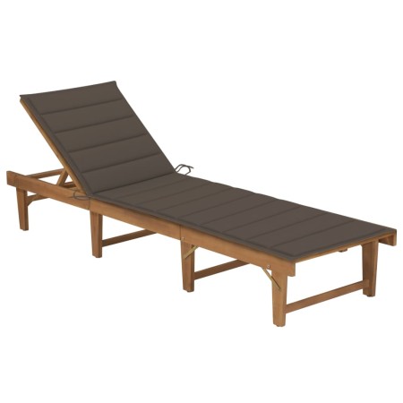 Tumbona plegable con cojín madera maciza de acacia von , Liegen - Ref: Foro24-3064172, Preis: 221,36 €, Rabatt: %