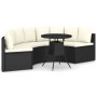 Set de sofás de jardín 5 piezas y cojines ratán sintético negro by , Garden sets - Ref: Foro24-3064905, Price: 425,86 €, Disc...