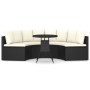 Set de sofás de jardín 5 piezas y cojines ratán sintético negro by , Garden sets - Ref: Foro24-3064905, Price: 425,86 €, Disc...