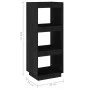 Schwarzes Kiefernholzregal/Raumteiler 40x35x103 cm von vidaXL, Bücherregale und Regale - Ref: Foro24-810848, Preis: 50,53 €, ...