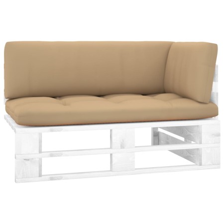 Sofá de jardín esquina de palets madera pino impregnada blanco by , Modular outdoor sofas - Ref: Foro24-3066568, Price: 152,1...
