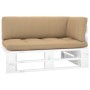 Sofá de jardín esquina de palets madera pino impregnada blanco by , Modular outdoor sofas - Ref: Foro24-3066568, Price: 152,1...
