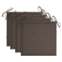 Sillas de jardín apilables 4 uds madera de teca con cojines de , Sillas de jardín - Ref: Foro24-3073218, Precio: 422,96 €, De...