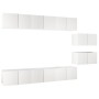 Mueble de TV 8 piezas de madera contrachapada blanco von , TV-Möbel - Ref: Foro24-3078727, Preis: 247,80 €, Rabatt: %