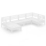 Juego de muebles de jardín 6 piezas madera maciza pino blanco | Foro24.es | Tu tienda online para hogar, jardín y más Foro24.es