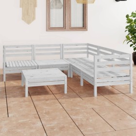Juego de muebles de jardín 6 piezas madera maciza pino blanco by , Garden sets - Ref: Foro24-3083000, Price: 285,87 €, Discou...