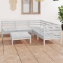 Juego de muebles de jardín 6 piezas madera maciza pino blanco by , Garden sets - Ref: Foro24-3083000, Price: 285,87 €, Discou...