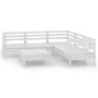 Juego de muebles de jardín 6 piezas madera maciza pino blanco by , Garden sets - Ref: Foro24-3083000, Price: 285,87 €, Discou...
