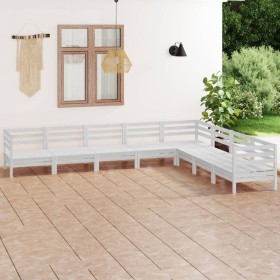 Juego de muebles de jardín 8 piezas madera maciza pino blanco by , Garden sets - Ref: Foro24-3083105, Price: 400,85 €, Discou...