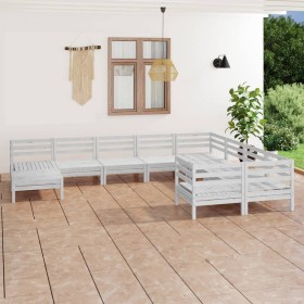 Juego de muebles de jardín 10 piezas madera