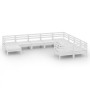 Juego de muebles de jardín 10 piezas madera maciza pino blanco | Foro24.es | Tu tienda online para hogar, jardín y más Foro24.es