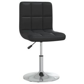 Silla de comedor cuero sintético negra