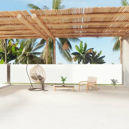 Cream retractable side awning 140x1200 cm by vidaXL, Umbrellas - Ref: Foro24-318061, Price: 110,69 €, Discount: %