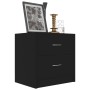 Mesitas de noche 2 uds madera contrachapada negro 40x30x40 cm by , Nightstands - Ref: Foro24-801038, Price: 64,54 €, Discount: %