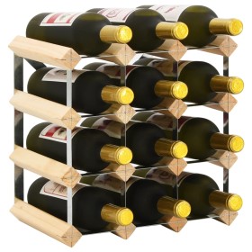 Botellero para 12 botellas de madera maciza de pino by , Wine racks - Ref: Foro24-282468, Price: 34,41 €, Discount: %