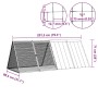 Jaula de conejos acero galvanizado antracita 201,5x80,5x71 cm by , Cages and habitats for small animals - Ref: Foro24-171536,...