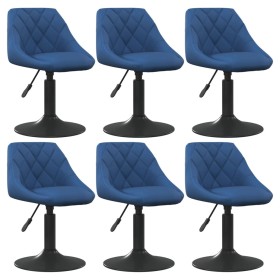 Silla de comedor giratoria 6 uds terciopelo azul by , dining chairs - Ref: Foro24-3088806, Price: 280,24 €, Discount: %