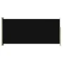 Black retractable garden side awning 140x300 cm by vidaXL, Umbrellas - Ref: Foro24-317874, Price: 71,74 €, Discount: %