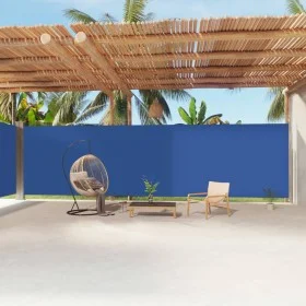 Retractable blue side awning 220x1200 cm by vidaXL, Umbrellas - Ref: Foro24-318088, Price: 154,60 €, Discount: %