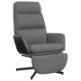 Sillón de relax con reposapiés tela gris claro | Foro24.es | Tu tienda online para hogar, jardín y más Foro24.es