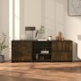Aparador de 3 piezas madera manufacturada color roble ahumado by , Sideboards - Ref: Foro24-3098078, Price: 190,85 €, Discoun...
