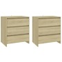 Aparador de 3 piezas madera manufacturada color roble Sonoma by , Sideboards - Ref: Foro24-3098067, Price: 248,87 €, Discount: %