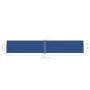 Retractable blue side awning 220x1200 cm by vidaXL, Umbrellas - Ref: Foro24-318088, Price: 154,60 €, Discount: %
