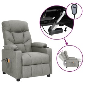 Sillón de masaje eléctrico tela gris claro by , Electric massage chairs - Ref: Foro24-3098827, Price: 293,00 €, Discount: %