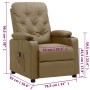 Sillón reclinable eléctrico de cuero sintético color capuchino | Foro24.es | Tu tienda online para hogar, jardín y más Foro24.es