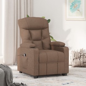 Sillón reclinable eléctrico de tela marrón by , Armchairs - Ref: Foro24-3098819, Price: 218,97 €, Discount: %