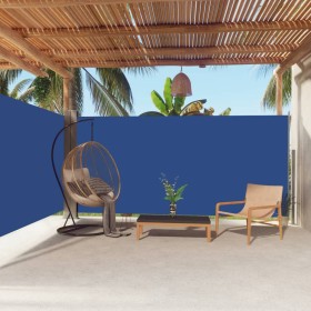 Toldo lateral retráctil azul 180x600 cm