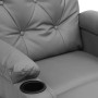 Sillón reclinable eléctrico de cuero sintético gris | Foro24.es | Tu tienda online para hogar, jardín y más Foro24.es