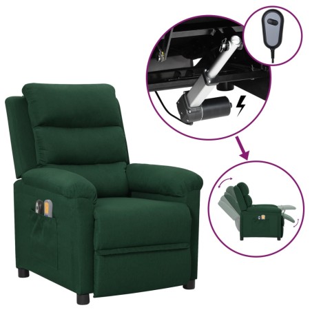 Sillón de masaje eléctrico tela verde oscuro | Foro24.es | Tu tienda online para hogar, jardín y más Foro24.es