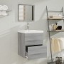 Mueble de baño con lavabo madera contrachapada gris Sonoma | Foro24.es | Tu tienda online para hogar, jardín y más Foro24.es