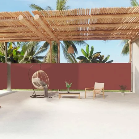 Toldo lateral retráctil marrón 180x1200 cm de vidaXL, Sombrillas - Ref: Foro24-318075, Precio: 122,49 €, Descuento: %