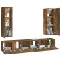 Set de muebles de TV 5 pzas madera contrachapada roble ahumado von , TV-Möbel - Ref: Foro24-3120209, Preis: 168,94 €, Rabatt: %