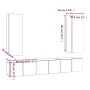 Set de muebles de TV 5 pzas madera contrachapada roble ahumado von , TV-Möbel - Ref: Foro24-3120209, Preis: 168,94 €, Rabatt: %