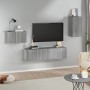 Set de muebles para TV 4 pzas madera contrachapada gris Sonoma | Foro24.es | Tu tienda online para hogar, jardín y más Foro24.es
