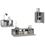Set de muebles para TV 4 pzas madera contrachapada gris Sonoma | Foro24.es | Tu tienda online para hogar, jardín y más Foro24.es