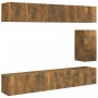 Set de muebles de TV 7 pzas madera contrachapada roble ahumado | Foro24.es | Tu tienda online para hogar, jardín y más Foro24.es