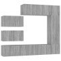 Set de muebles para TV 8 pzas madera contrachapada gris Sonoma | Foro24.es | Tu tienda online para hogar, jardín y más Foro24.es