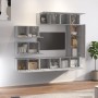 Set de muebles para TV 8 pzas madera contrachapada gris Sonoma | Foro24.es | Tu tienda online para hogar, jardín y más Foro24.es